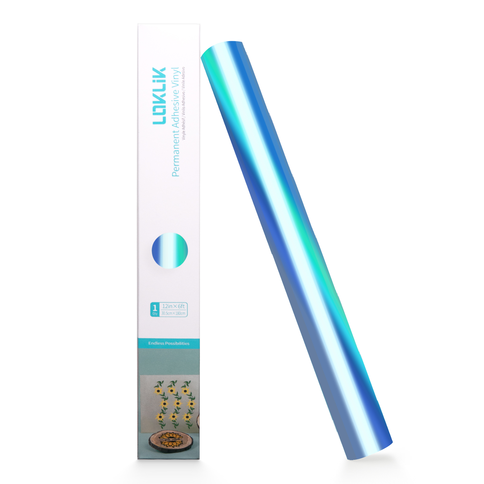 Holographic Aqua Blue